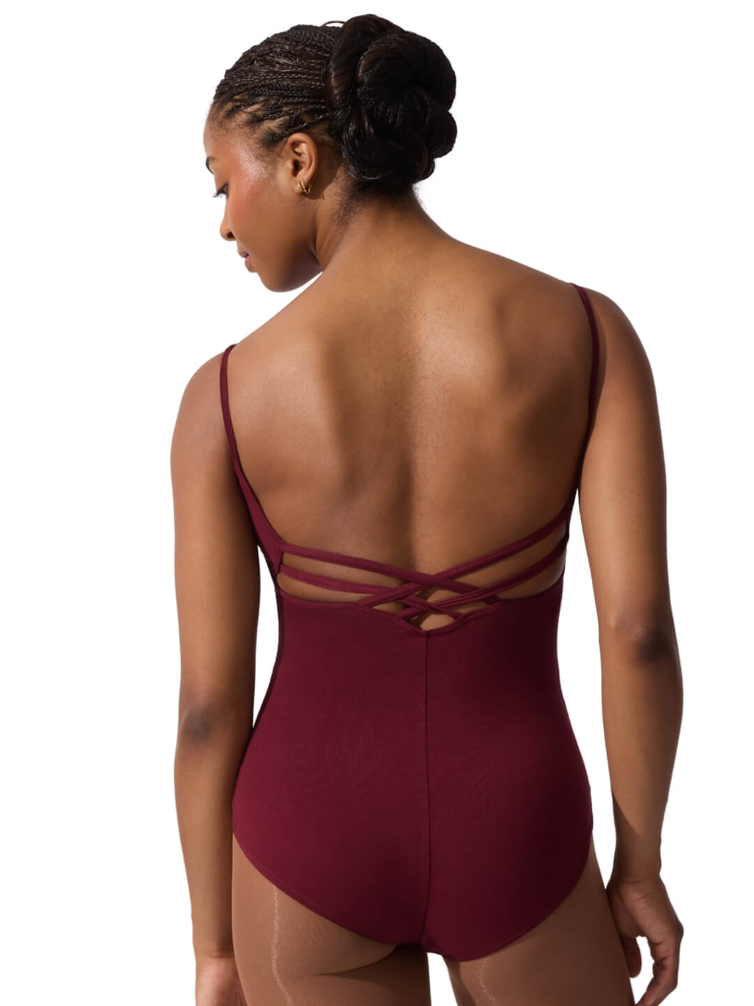 Capezio V-Neck Cami Leotard with Criss-Cross Lower Back