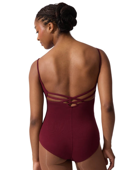 Capezio V-Neck Cami Leotard with Criss-Cross Lower Back