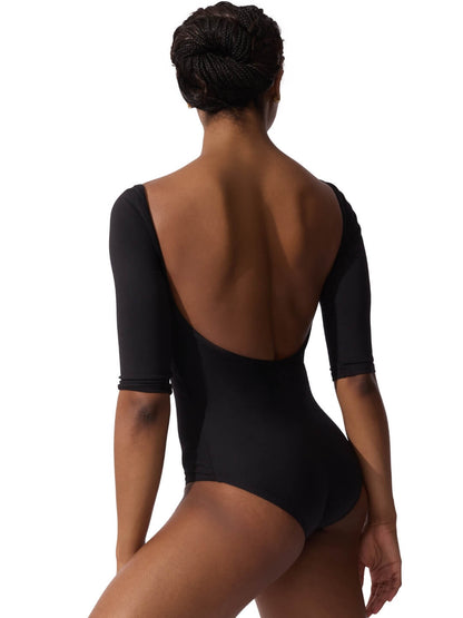 Capezio Staple Three Quarter Sleeve Boatneck Leotard | Capezio