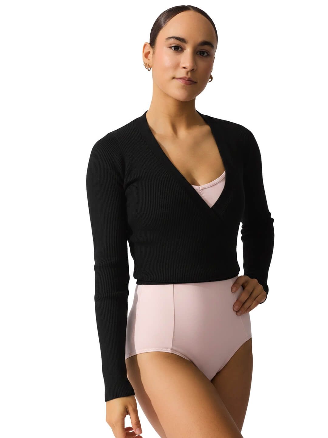 Capezio Knit Wrap Sweater with Improved Fit