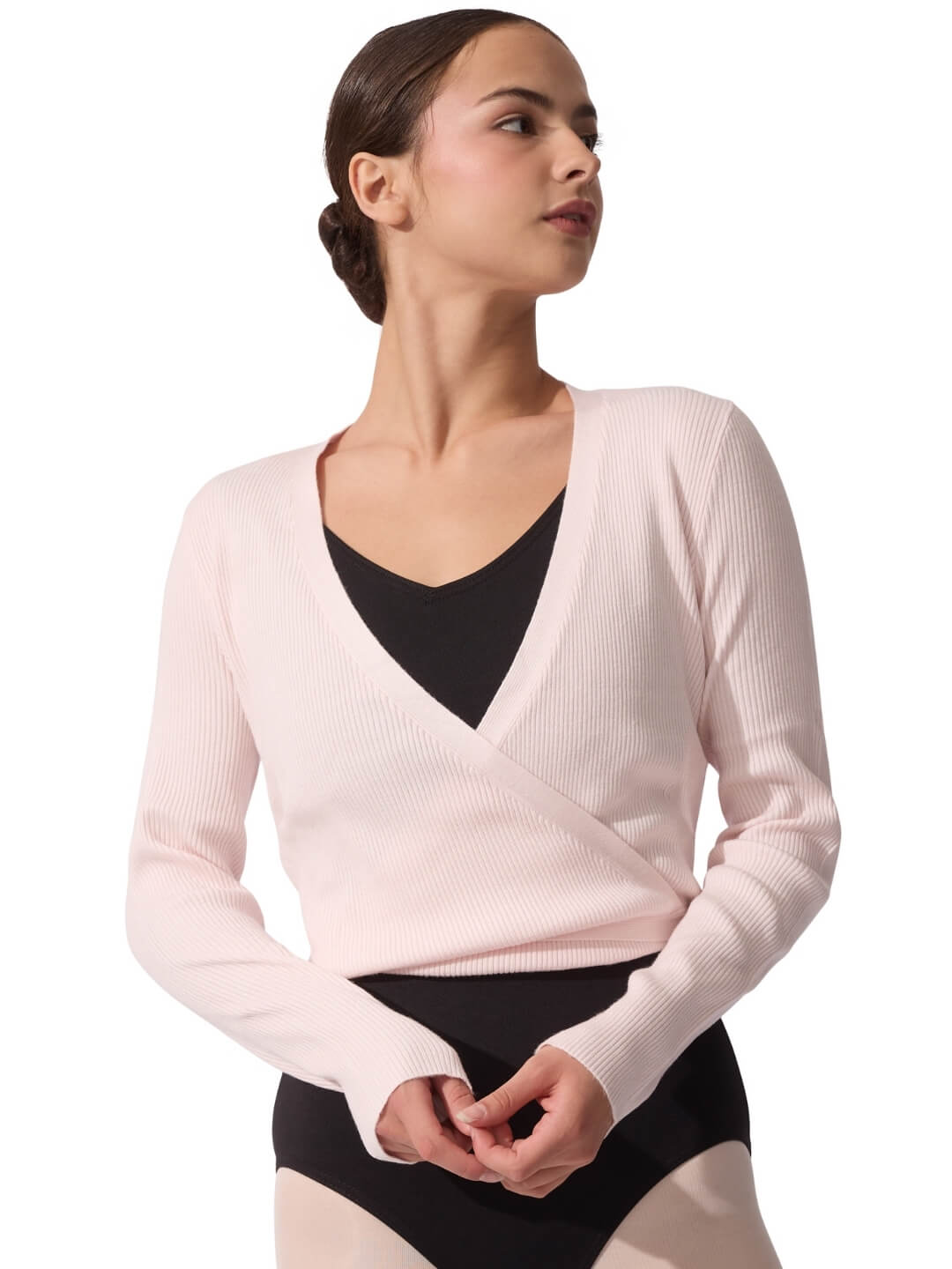 Capezio Knit Wrap Sweater with Improved Fit