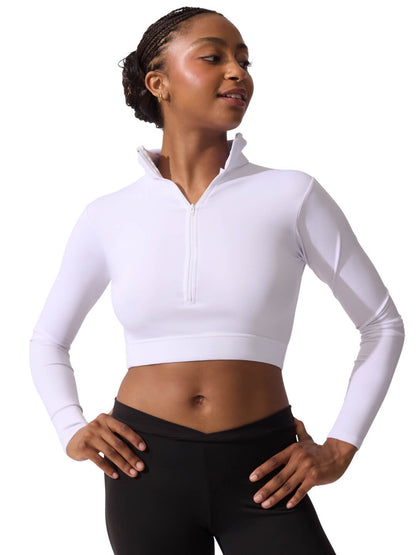 Capezio Turtle Neck Long Sleeve Crop Top