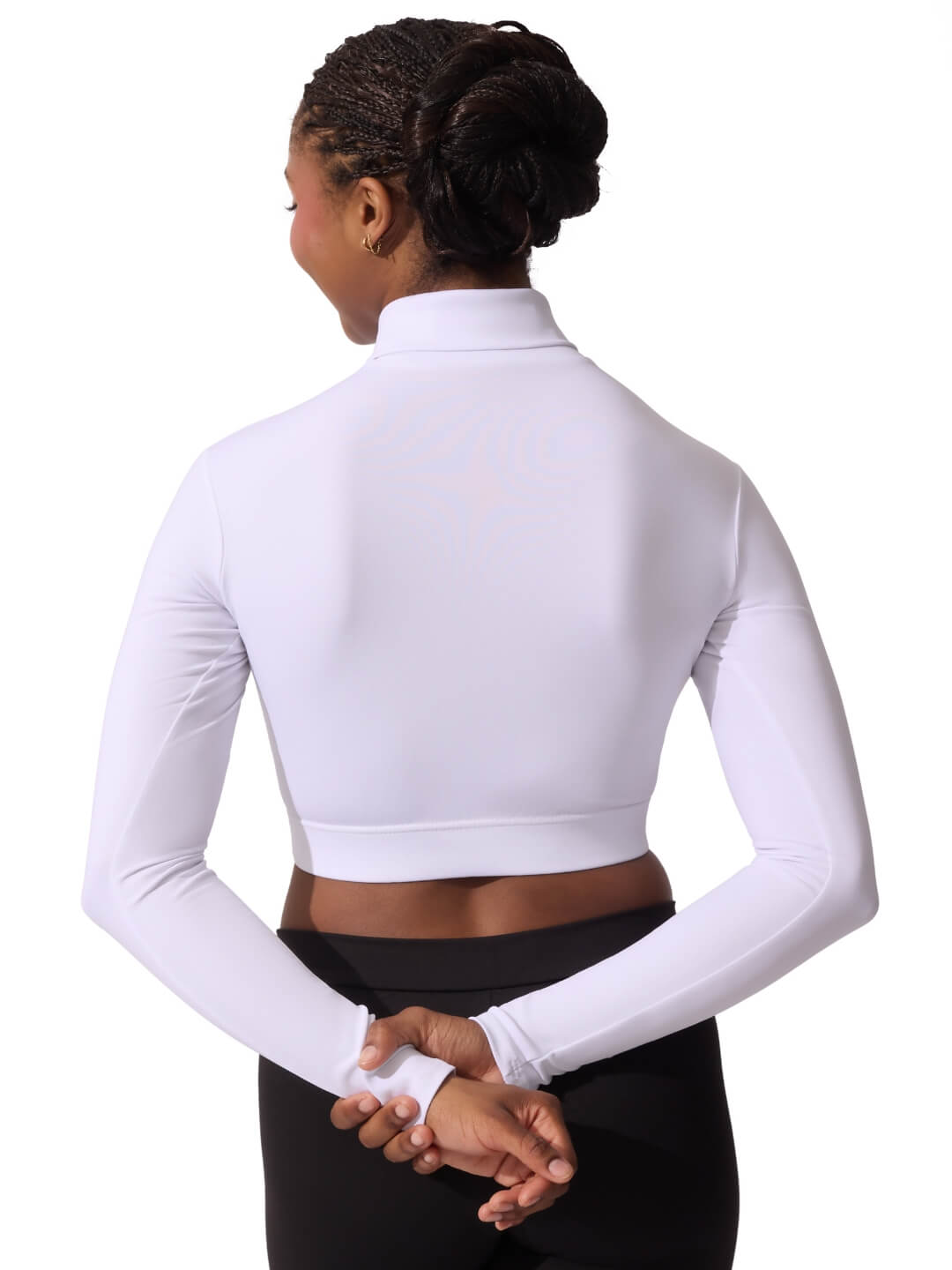 Capezio Turtle Neck Long Sleeve Crop Top