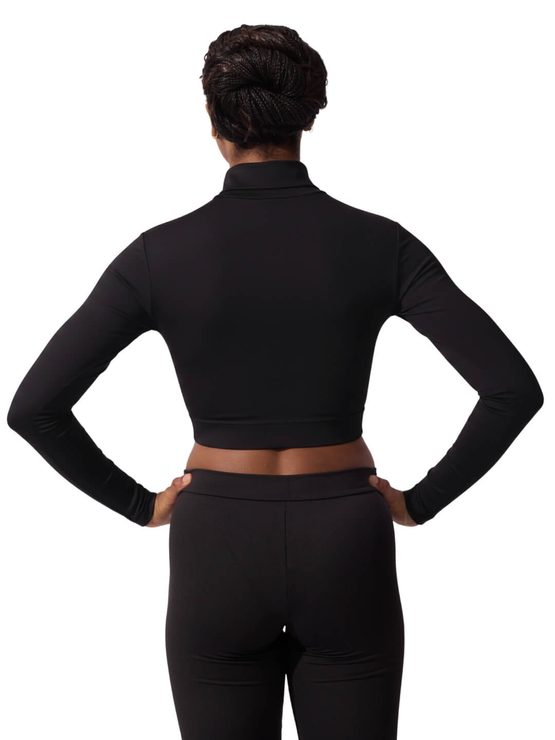 Capezio Turtle Neck Long Sleeve Crop Top