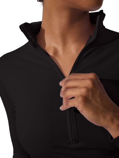 Capezio Turtle Neck Long Sleeve Crop Top