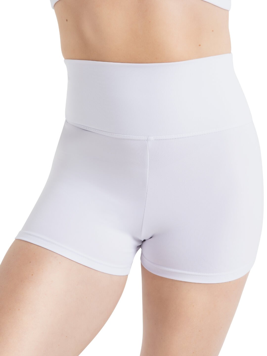 Capezio High Waisted Short Worn High or Folded Down