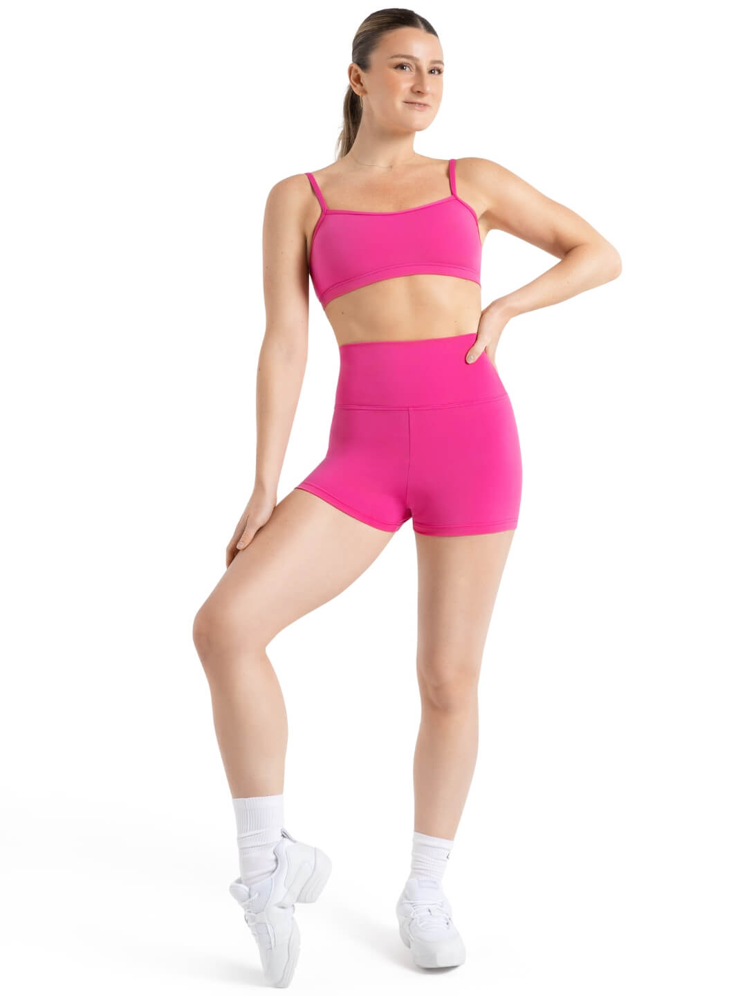 Capezio High Waisted Short Worn High or Folded Down