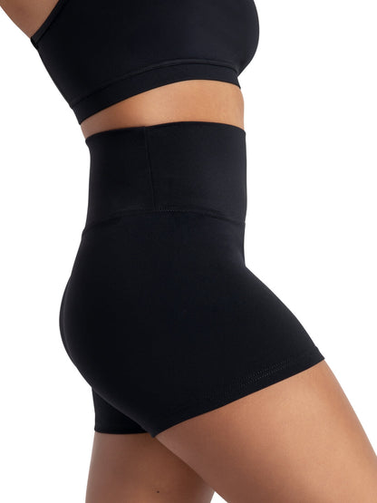 Capezio High Waisted Short Worn High or Folded Down