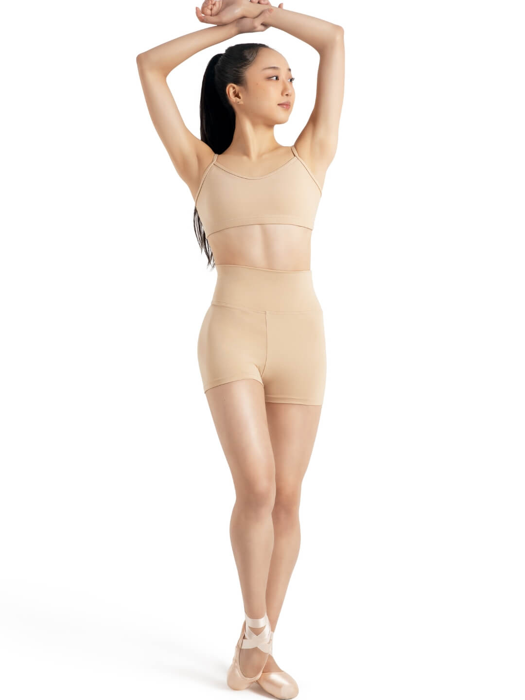 Capezio High Waisted Short Worn High or Folded Down