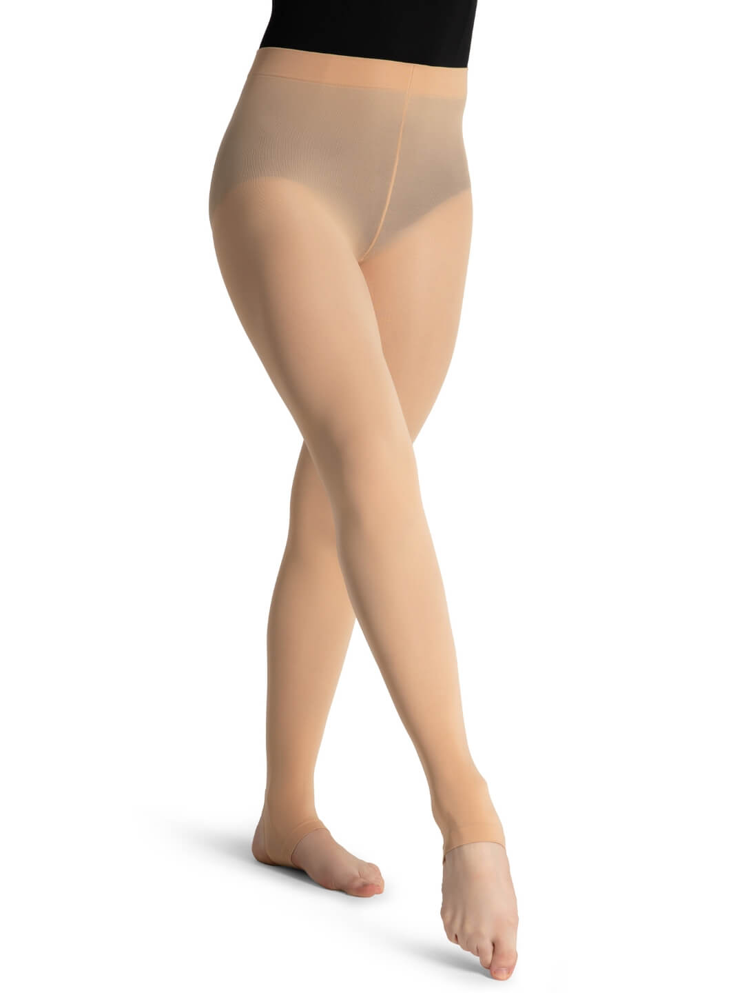 Capezio Self Knit Waist Stirrup Tight Wicks Moisture