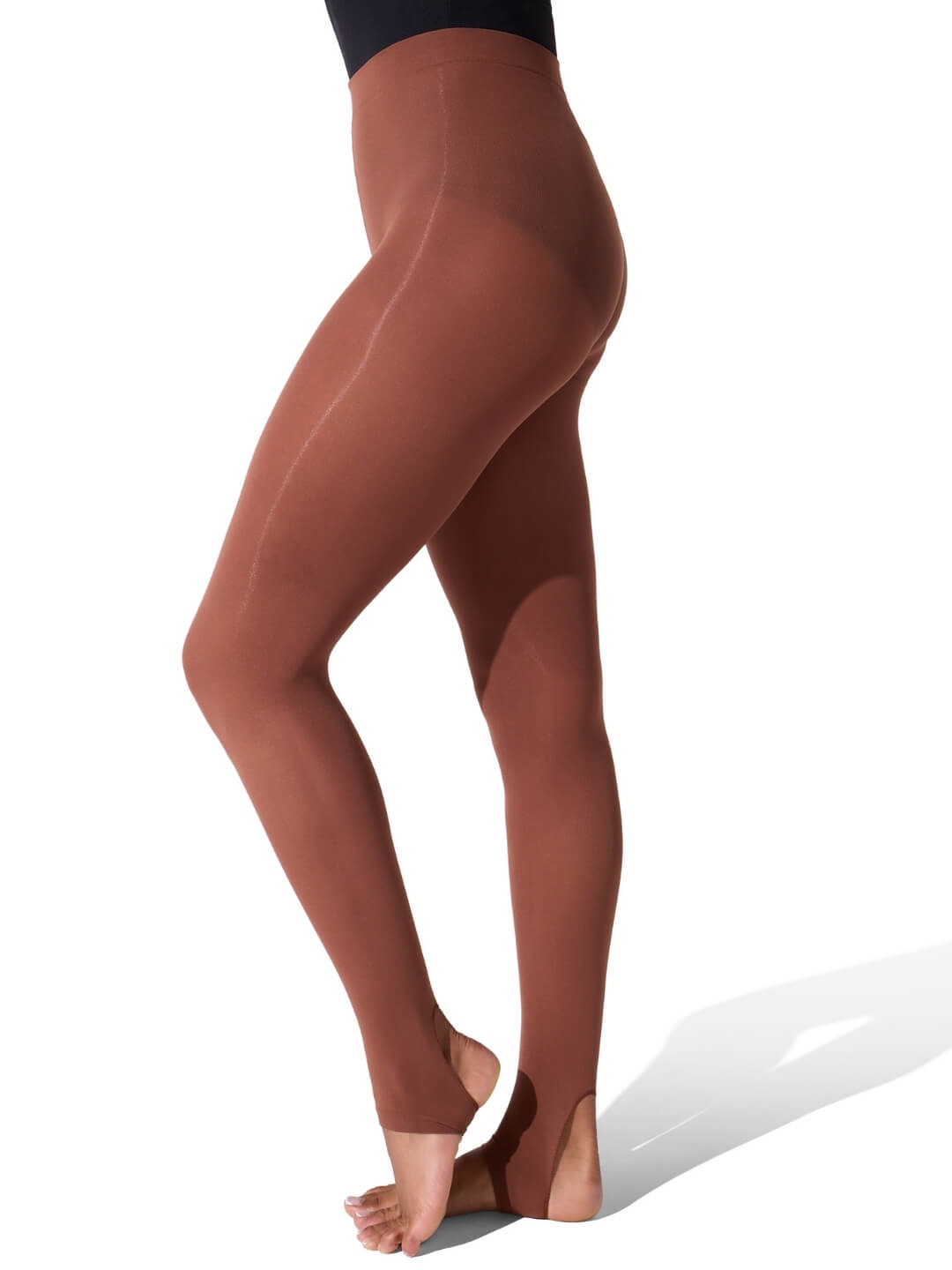 Capezio Self Knit Waist Stirrup Tight Wicks Moisture