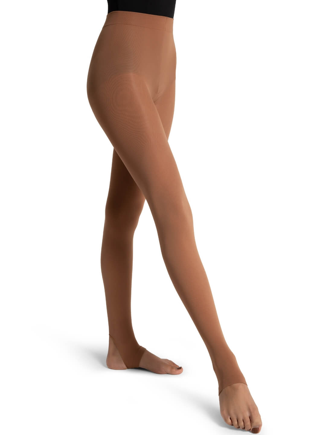 Capezio Self Knit Waist Stirrup Tight Wicks Moisture