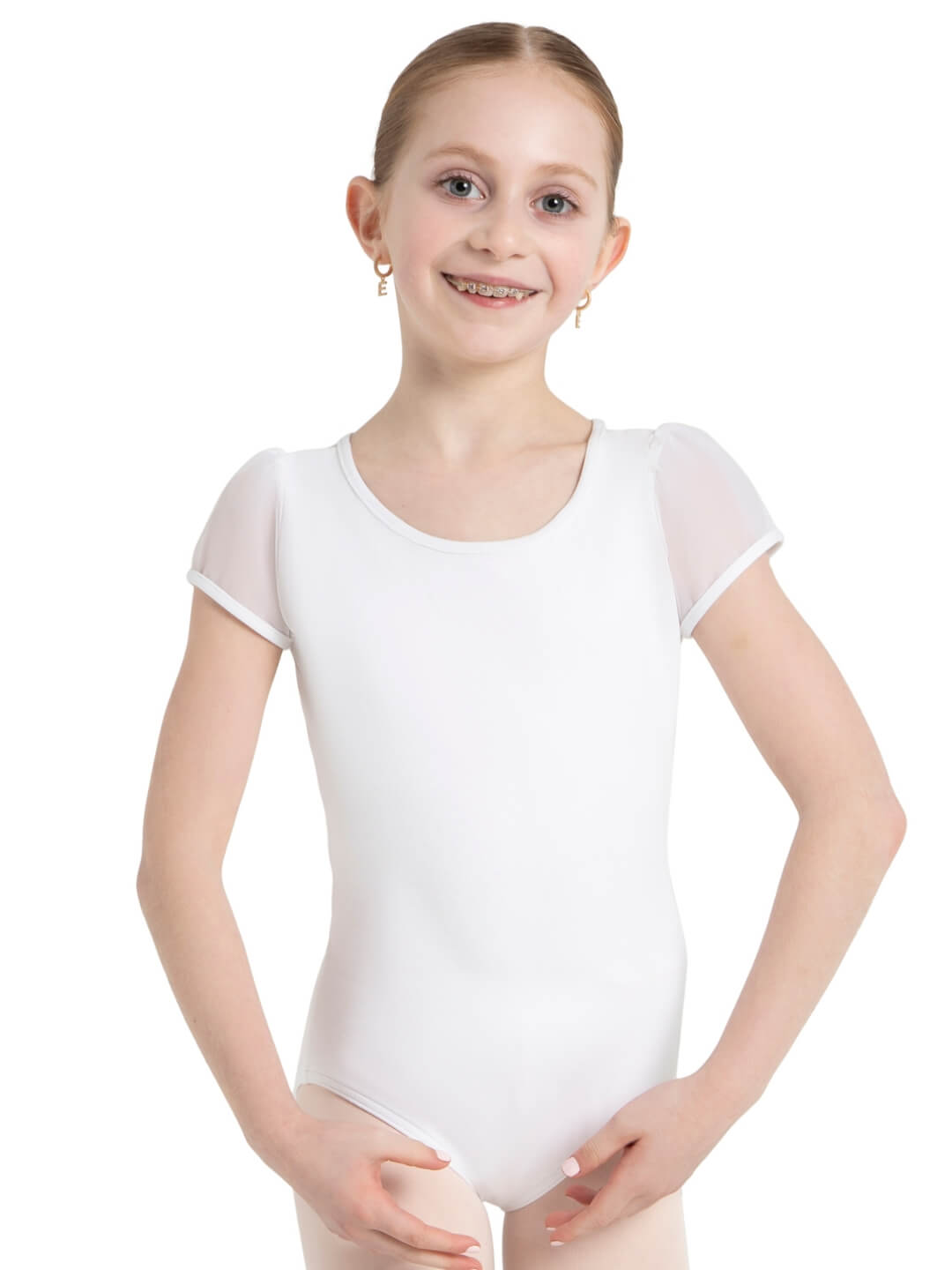 Capezio Children's Puff Sleeve Keyhole Back Leotard