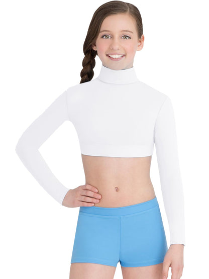 Capezio Children's Turtle Neck Long Sleeve Crop Top