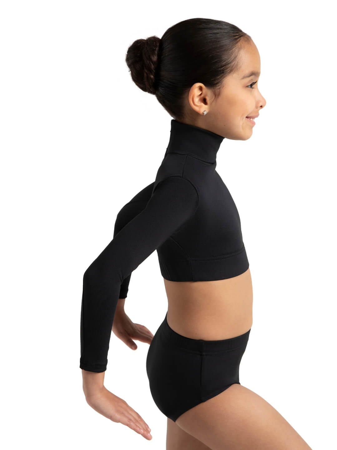 Capezio Children's Turtle Neck Long Sleeve Crop Top
