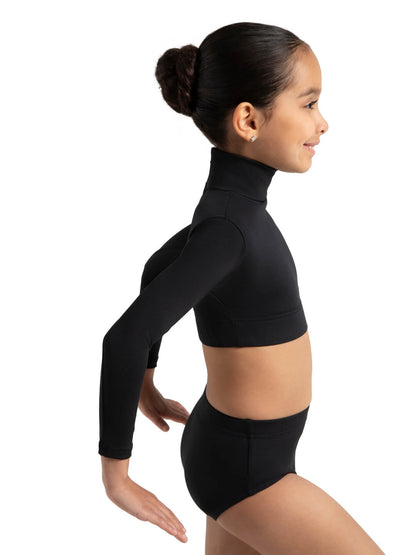 Capezio Children's Turtle Neck Long Sleeve Crop Top