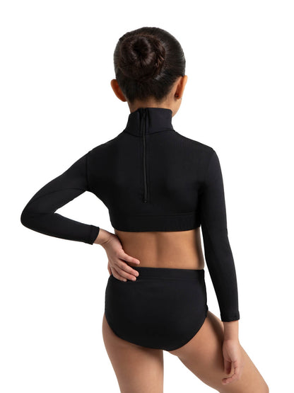 Capezio Children's Turtle Neck Long Sleeve Crop Top