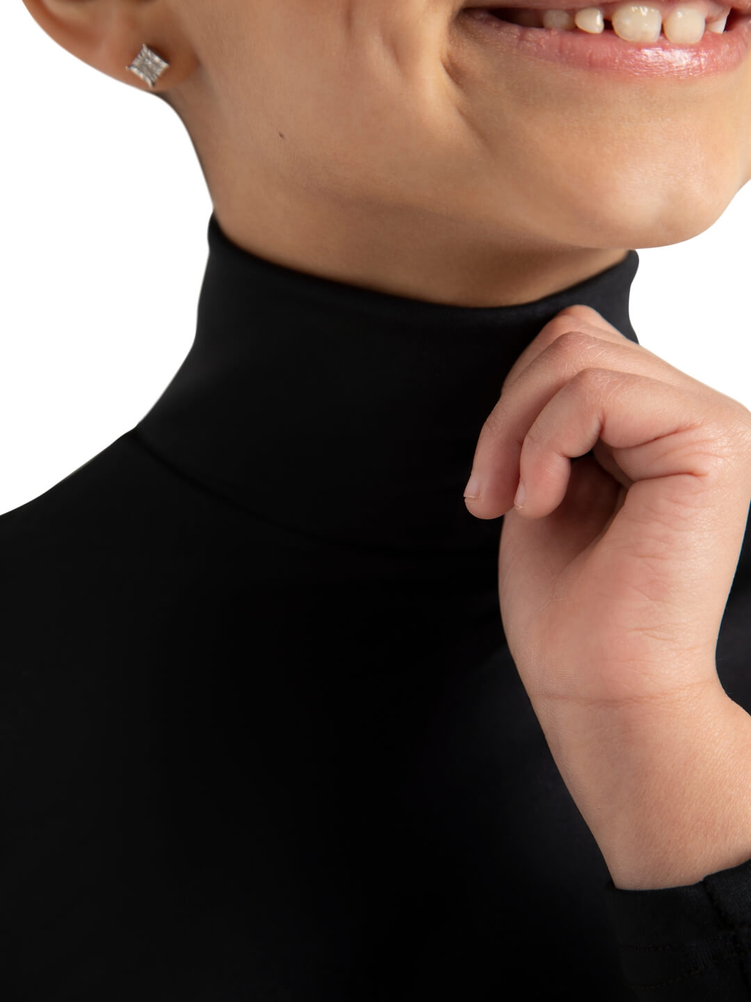 Capezio Children's Turtle Neck Long Sleeve Crop Top