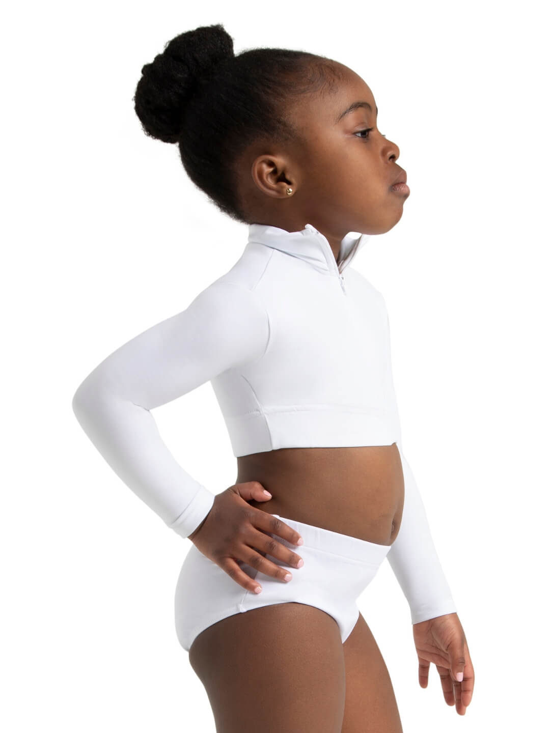 Capezio Children's Turtle Neck Long Sleeve Crop Top