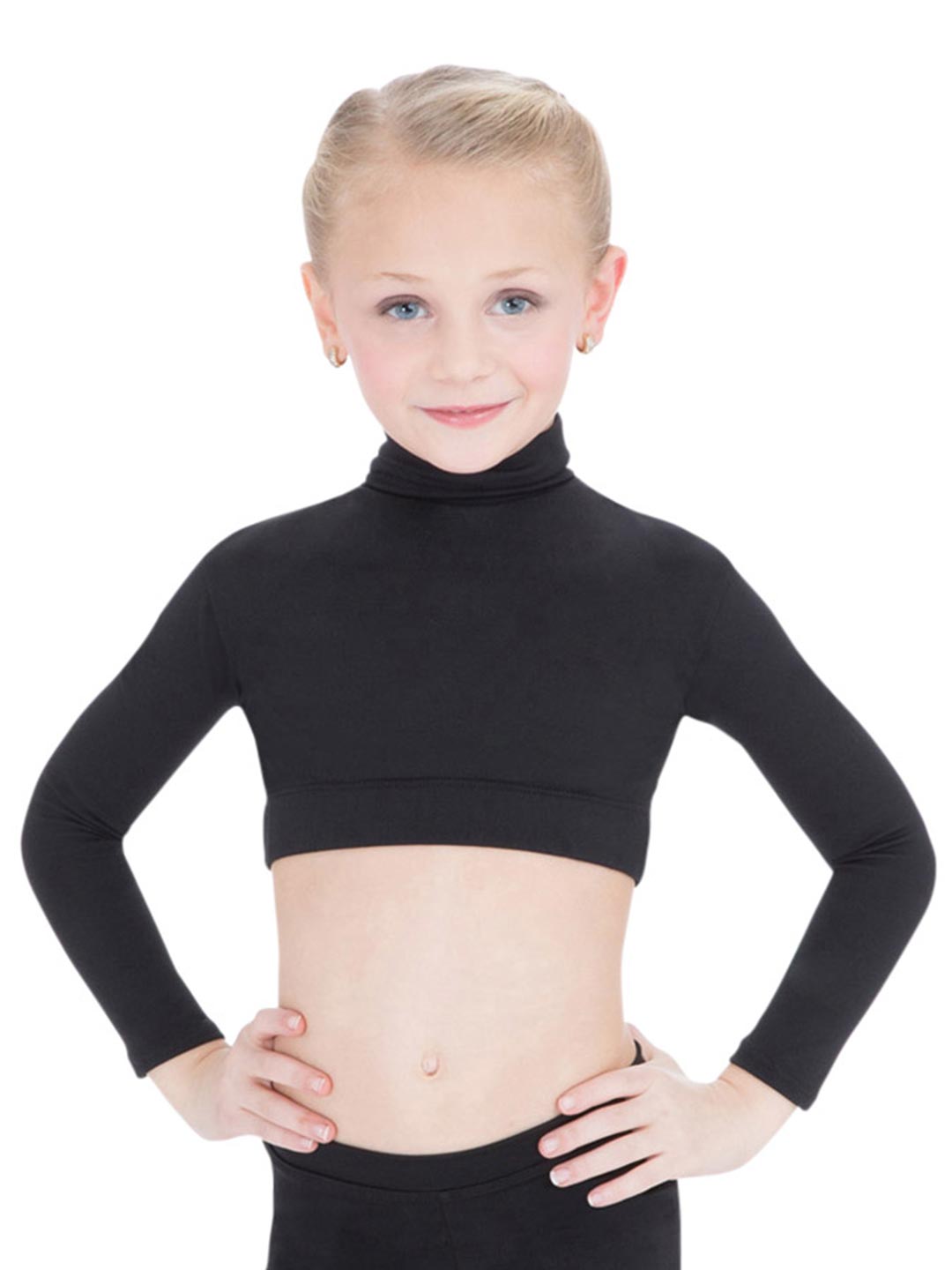 Capezio Children's Turtle Neck Long Sleeve Crop Top