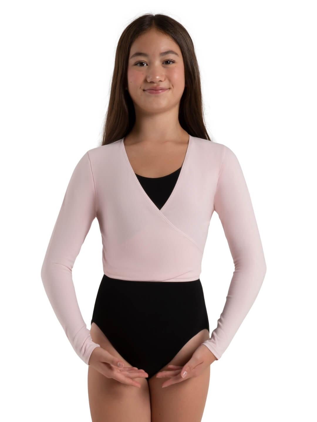 Capezio Children's Long Sleeve Self-Tie Wrap Top