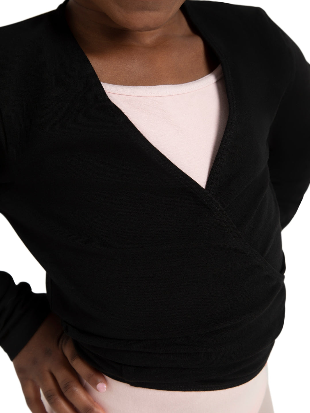 Capezio Children's Long Sleeve Self-Tie Wrap Top