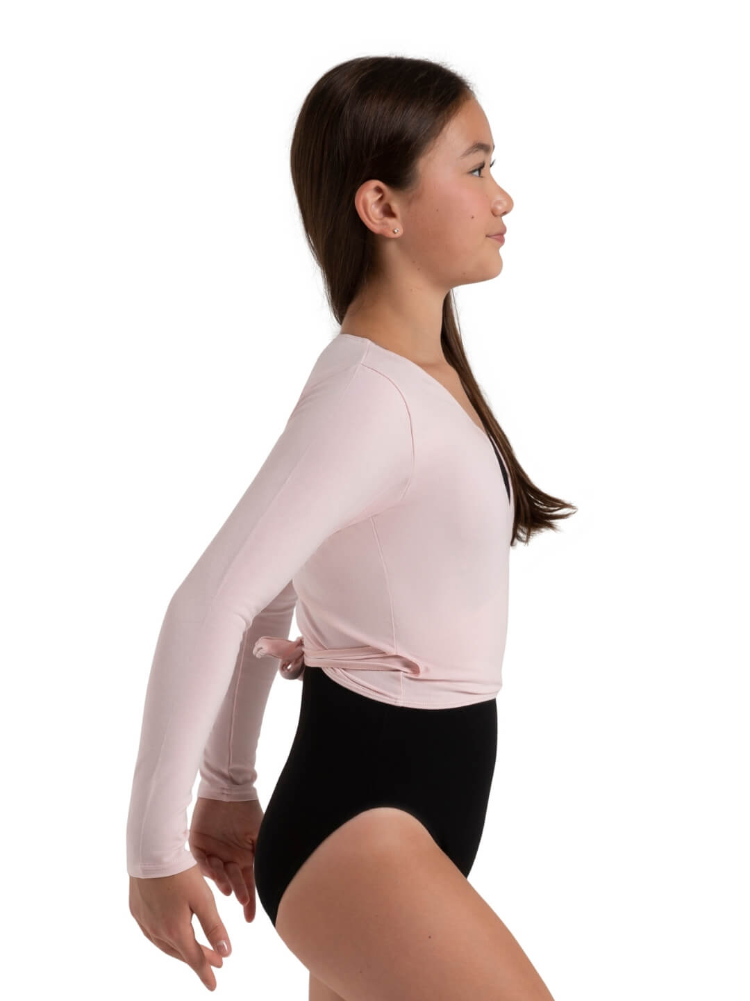 Capezio Children's Long Sleeve Self-Tie Wrap Top