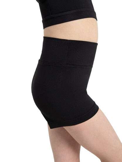 Capezio Children's High Waisted Short Worn High or Folded Down