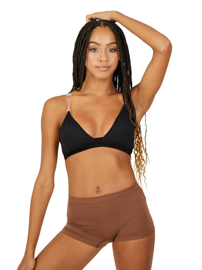 Capezio Capezio Deep Neck Clear Back Bra - Girls