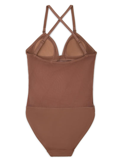 Capezio Capezio Plunge Neck Mesh Midriff Leotard - Girls