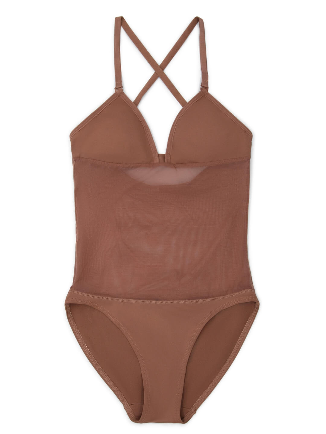 Capezio Capezio Plunge Neck Mesh Midriff Leotard - Girls