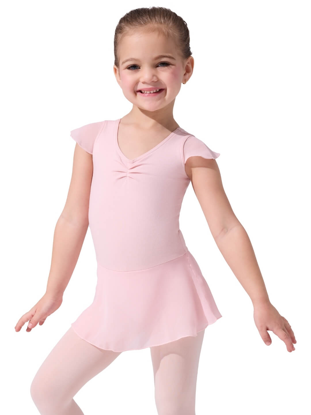 Capezio Children's Lined Flutter Sleeve Dress