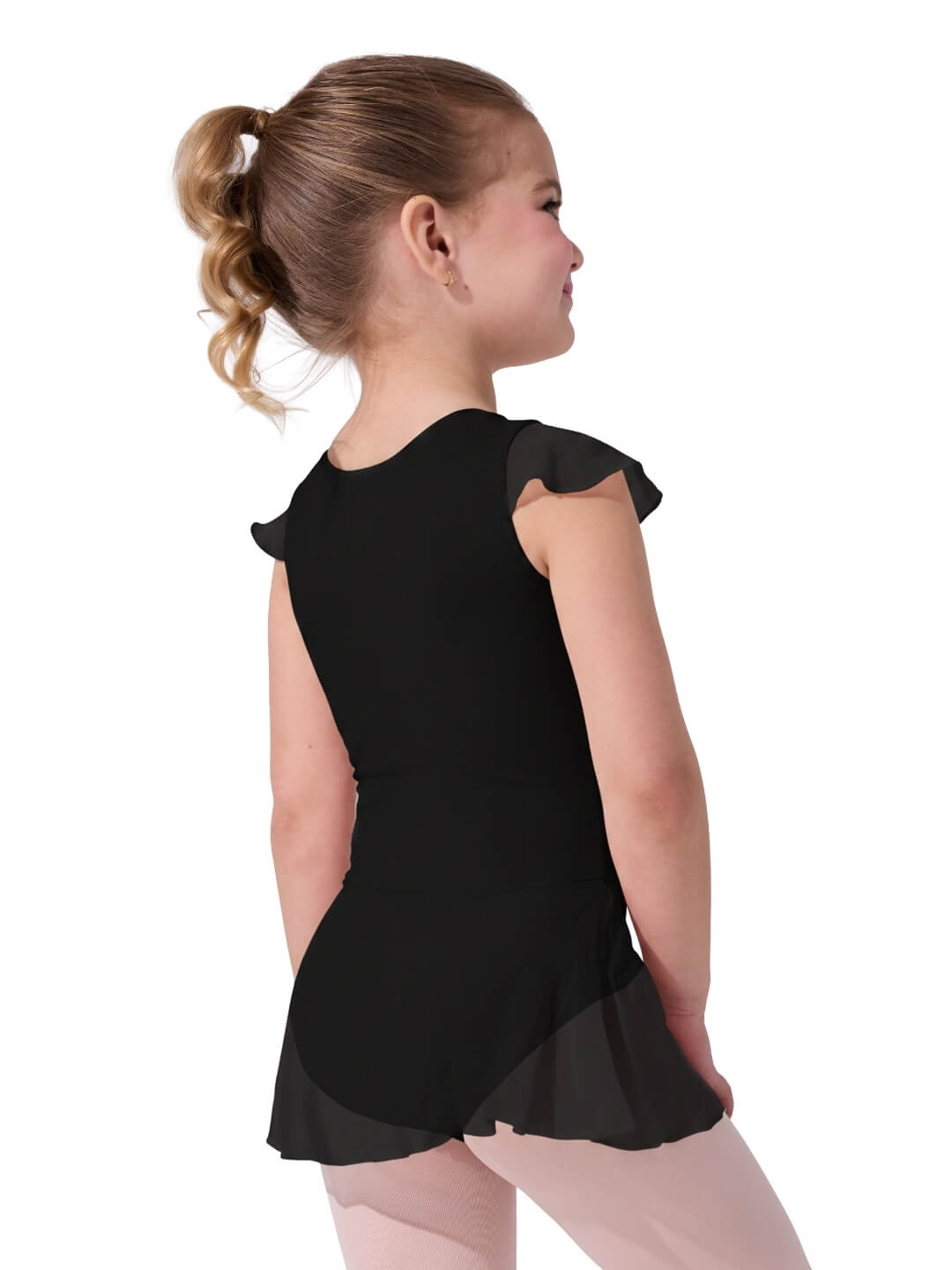 Capezio Children's Lined Flutter Sleeve Dress