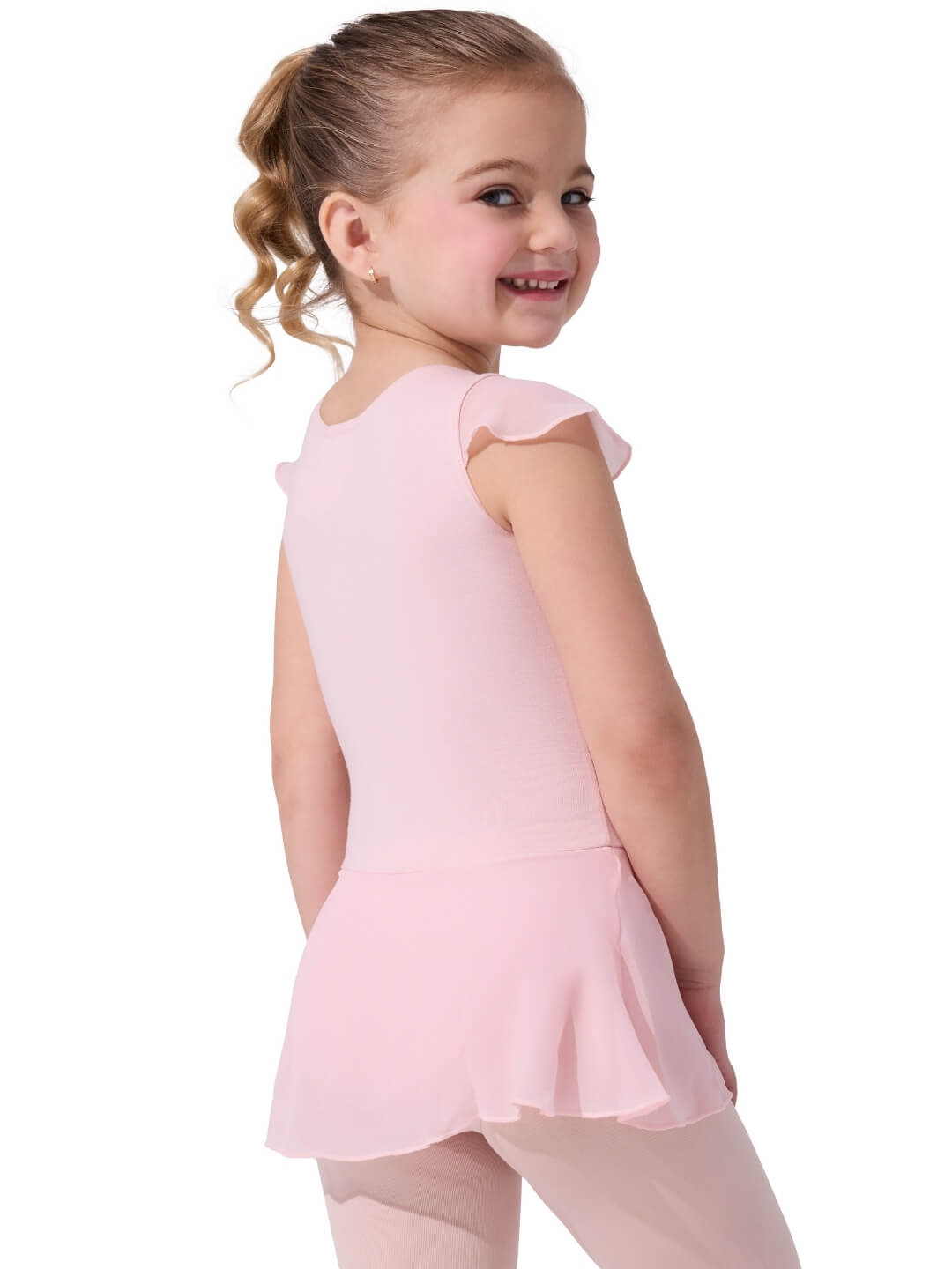 Capezio Children's Lined Flutter Sleeve Dress