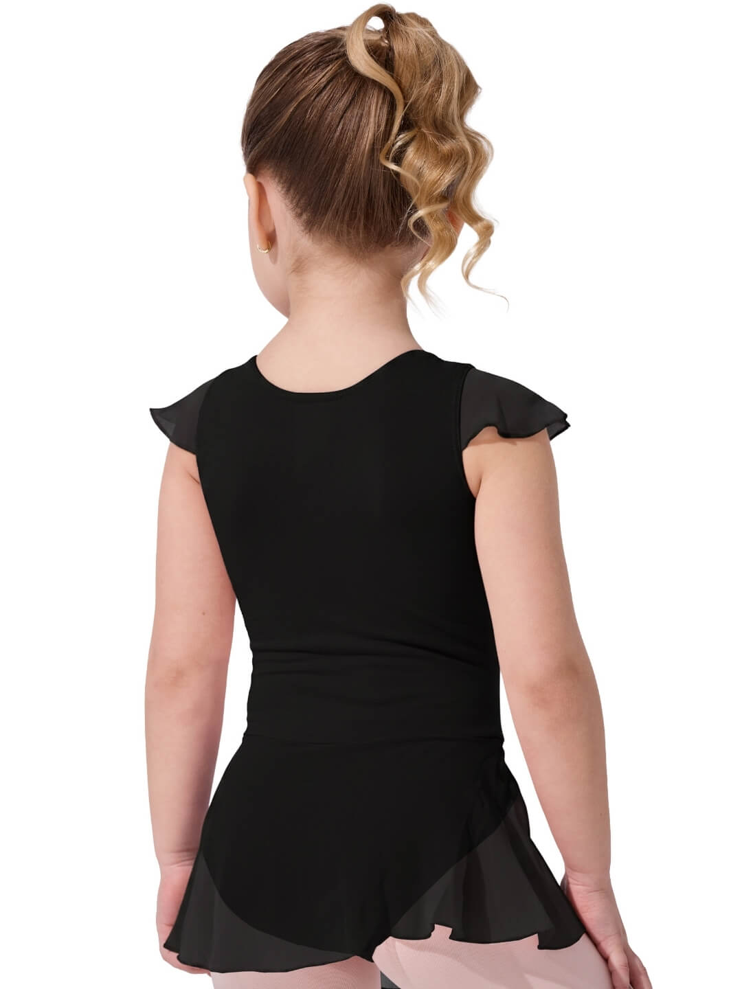 Capezio Children's Lined Flutter Sleeve Dress