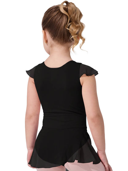 Capezio Children's Lined Flutter Sleeve Dress