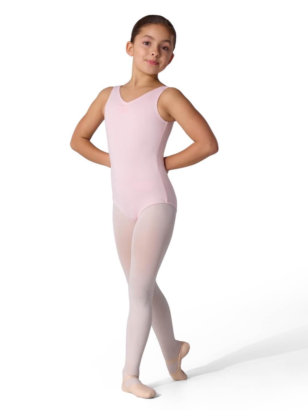 Capezio Capezio Studio Collection Pinch Front V Neck Leotard - Child